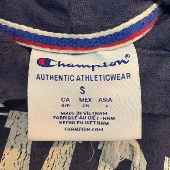 authtic navy champion hoodie - Picture 4 of 5